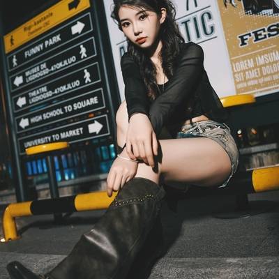 夜景模特