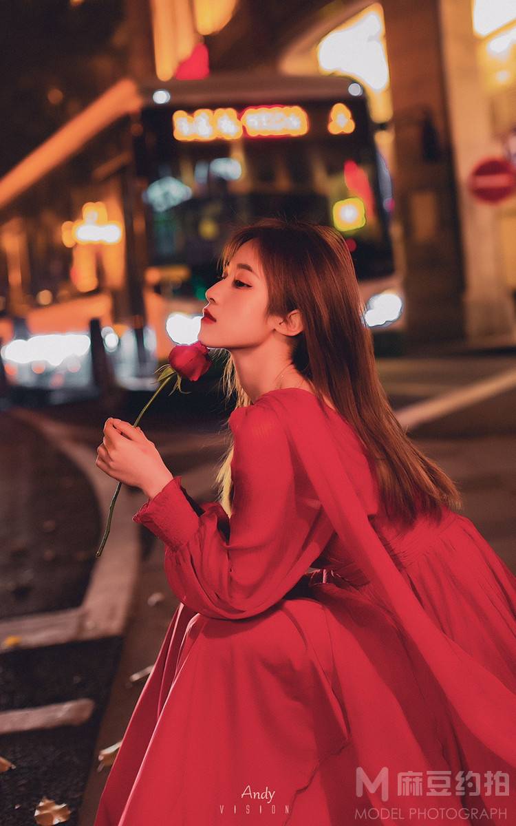 夜景模特