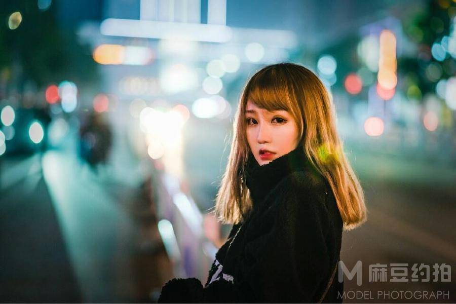 夜景模特