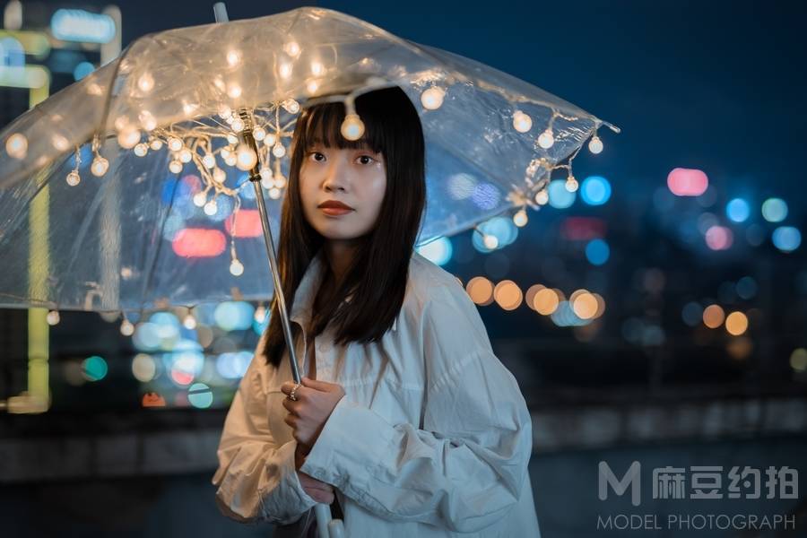 夜景模特