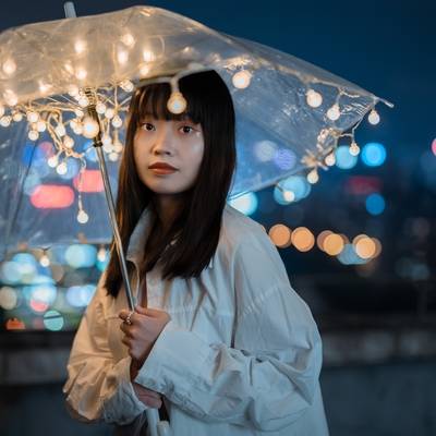 夜景模特