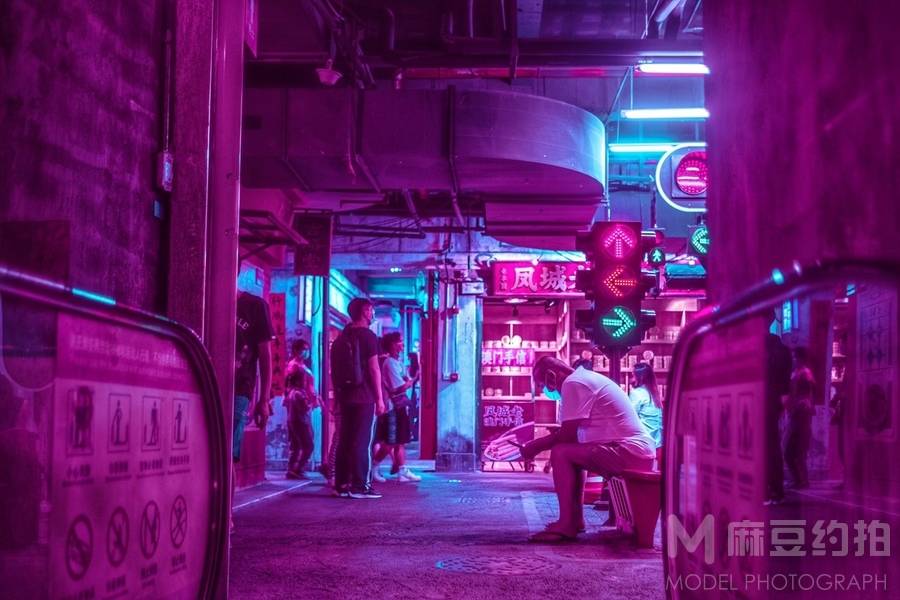 夜景模特