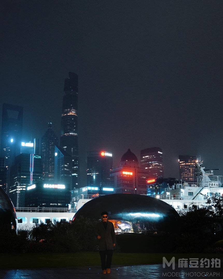 夜景模特