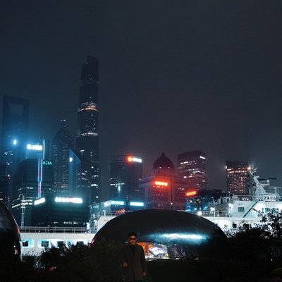夜景模特
