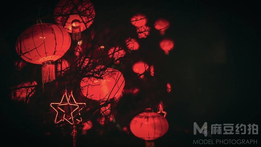 夜景模特
