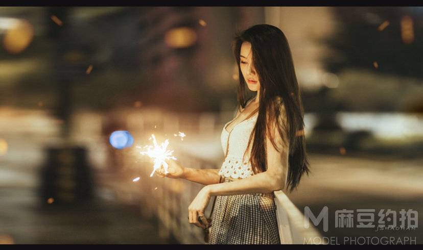 夜景模特