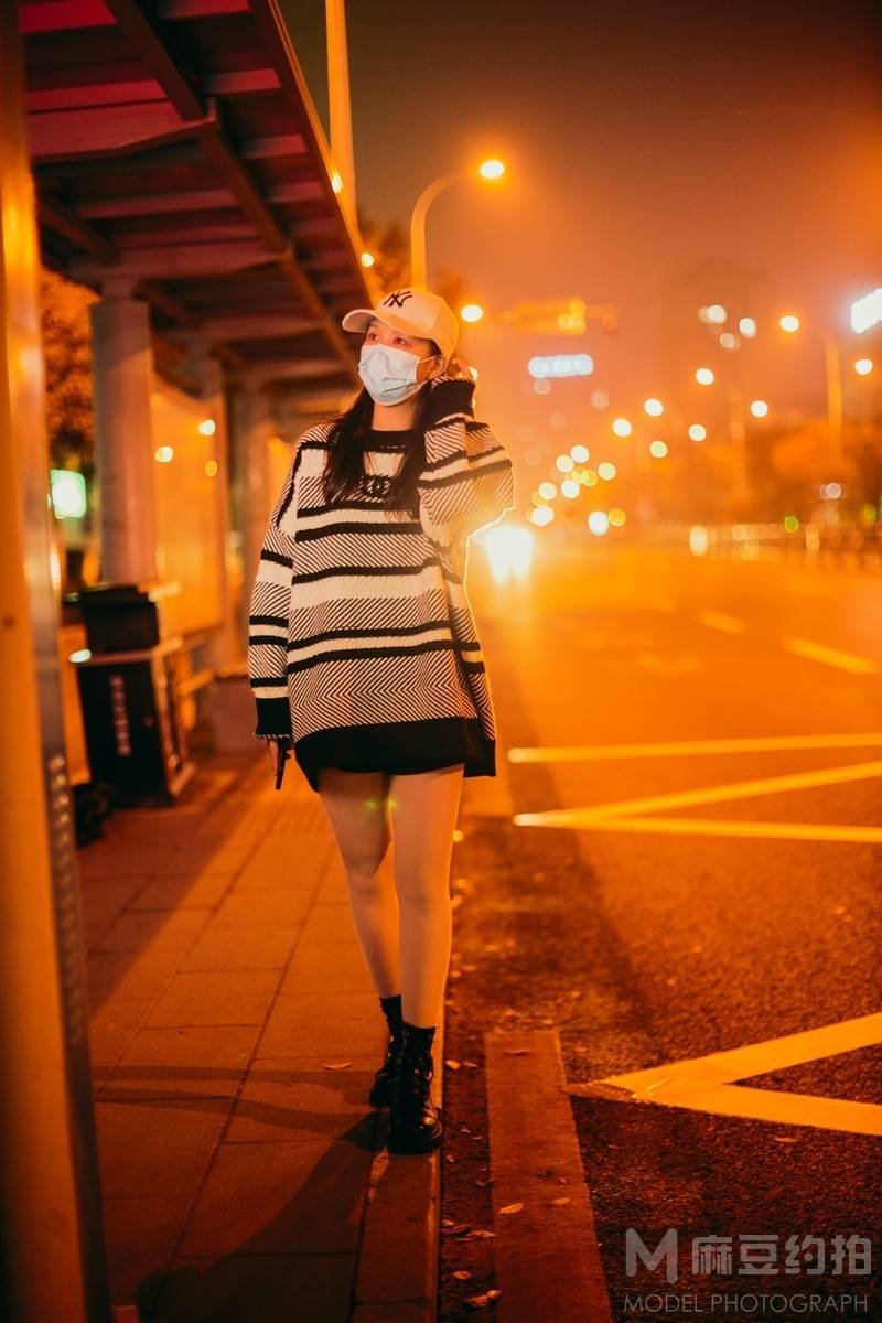 夜景模特