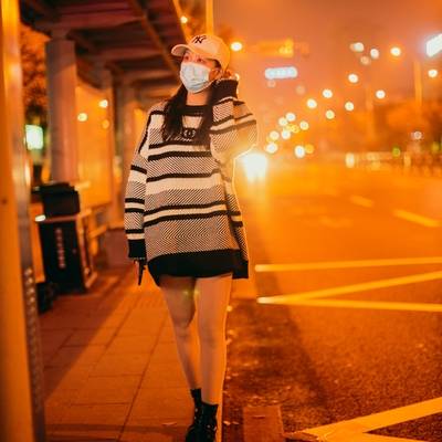 夜景模特