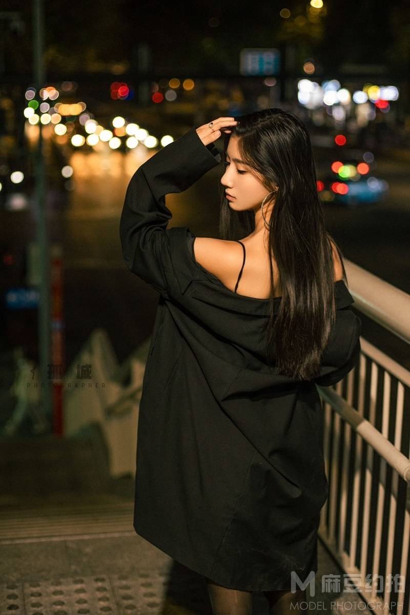 夜景模特