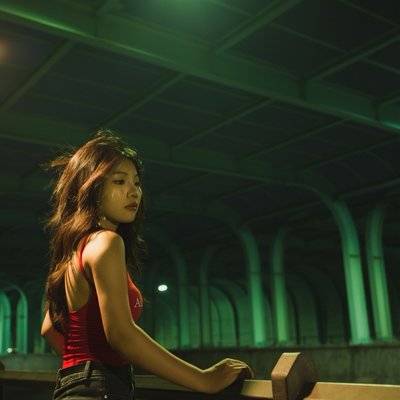 夜景模特