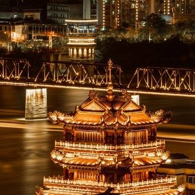 夜景模特