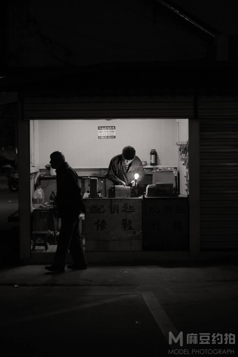 夜景模特