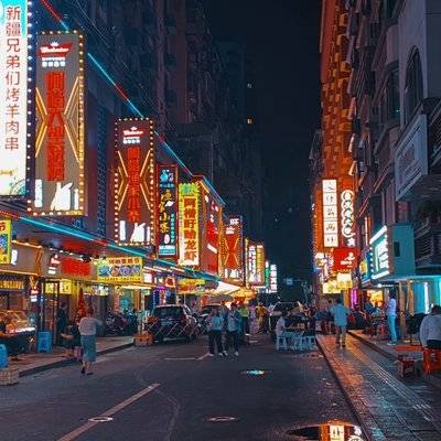 夜景模特
