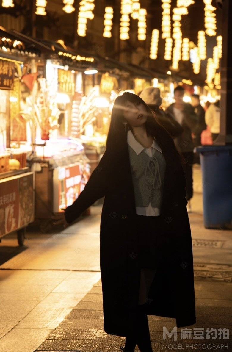 夜景模特