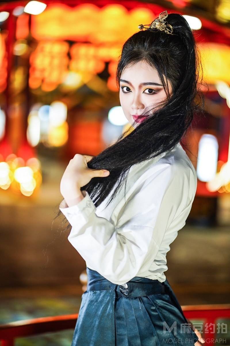 夜景模特