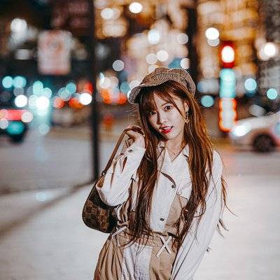 夜景模特
