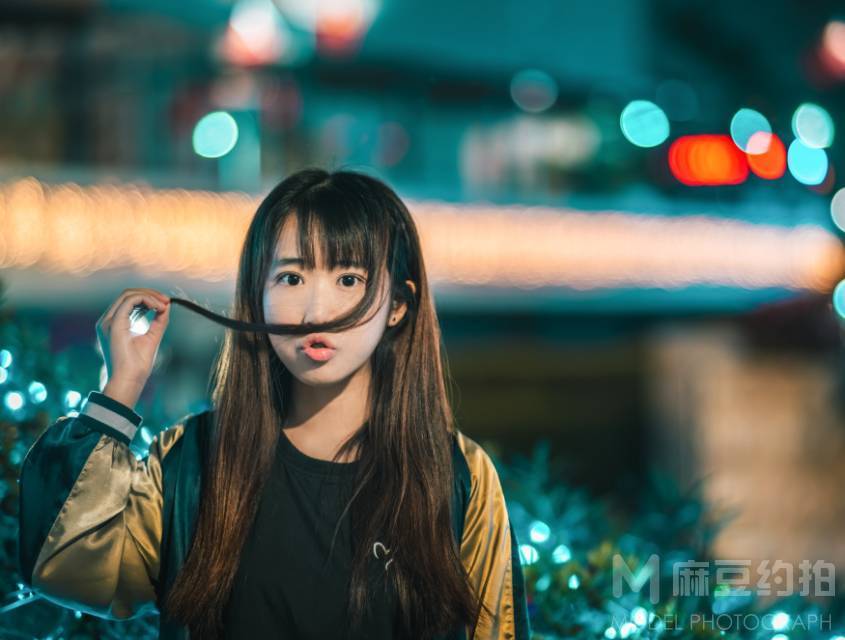 夜景模特