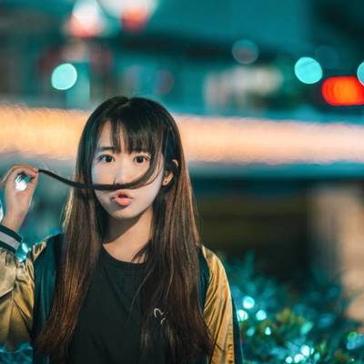 夜景模特