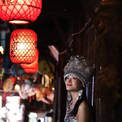 夜景模特