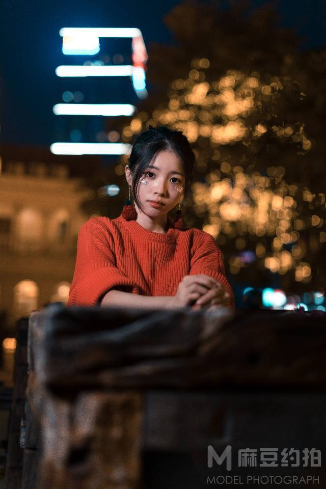 夜景模特