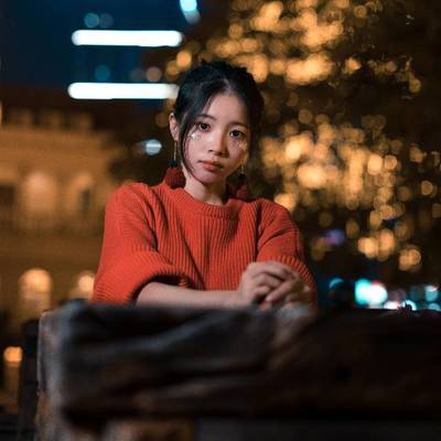 夜景模特