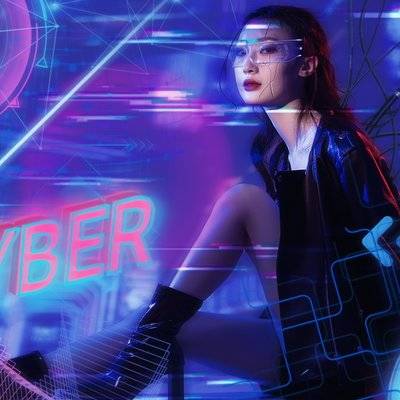 黑白模特