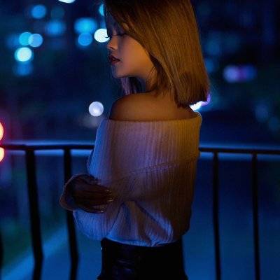夜景模特