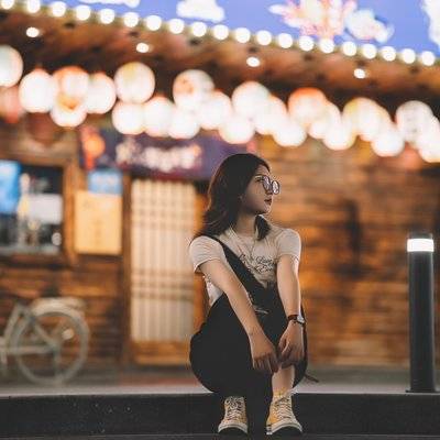夜景模特