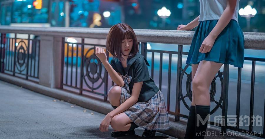 夜景模特