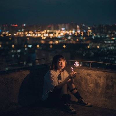 夜景模特