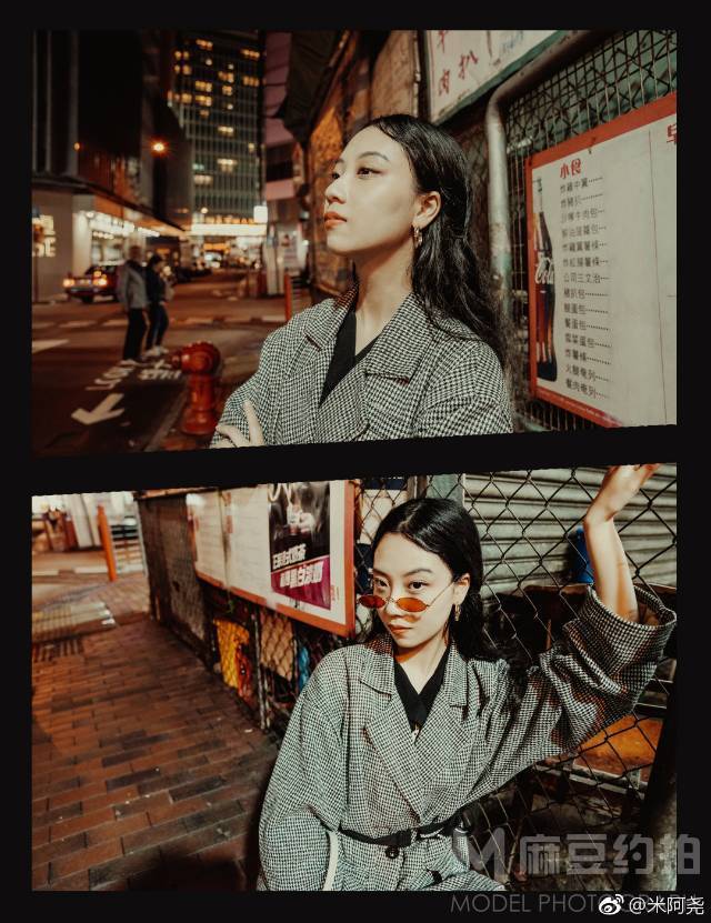 夜景模特