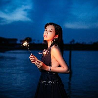 夜景模特