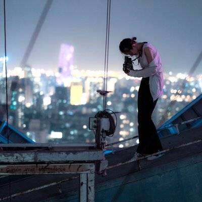 夜景模特