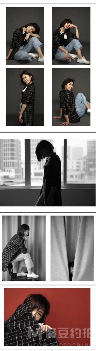黑白模特