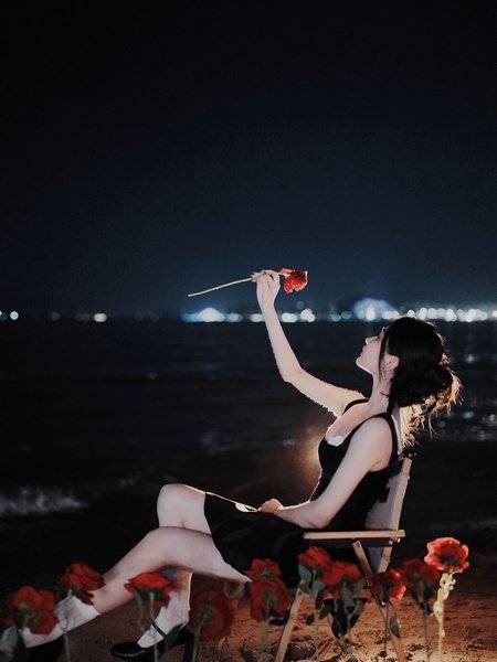 夜景模特