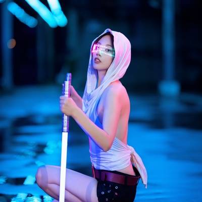 夜景模特