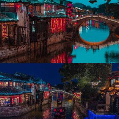 夜景模特