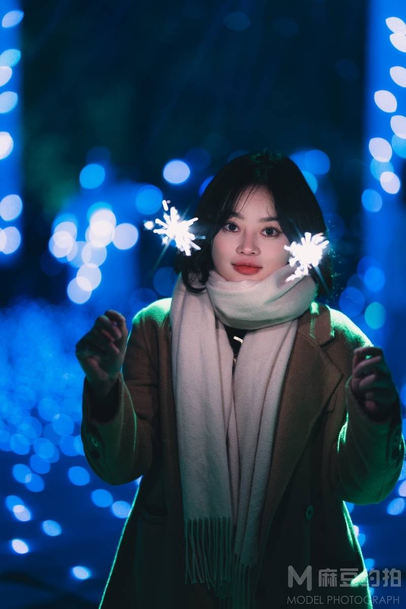 夜景模特