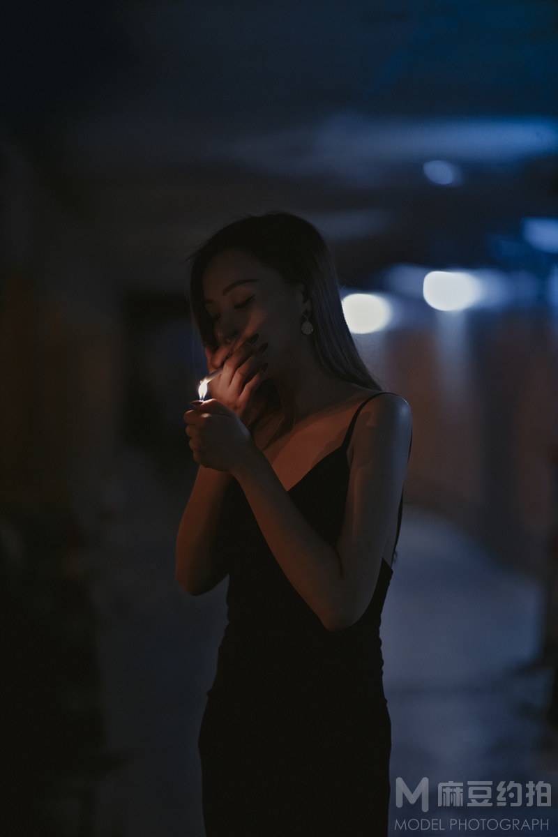 夜景模特