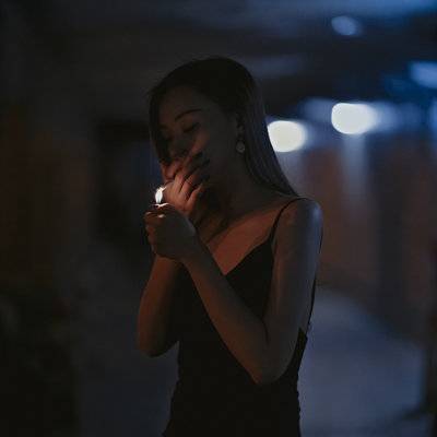夜景模特