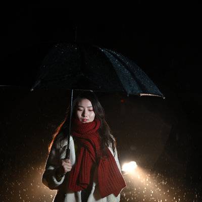 夜景模特
