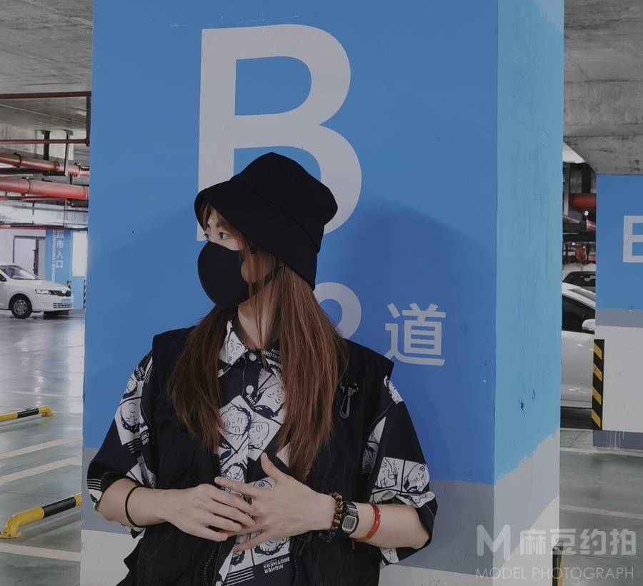 黑白模特