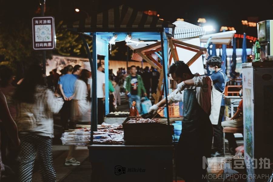夜景模特