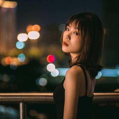 夜景模特