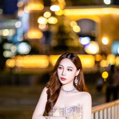 夜景模特