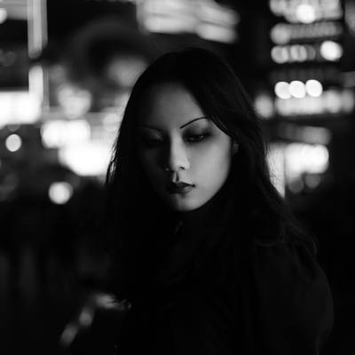 黑白模特