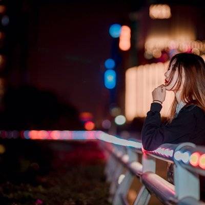 夜景模特