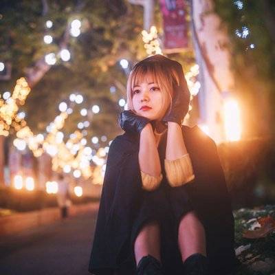 夜景模特