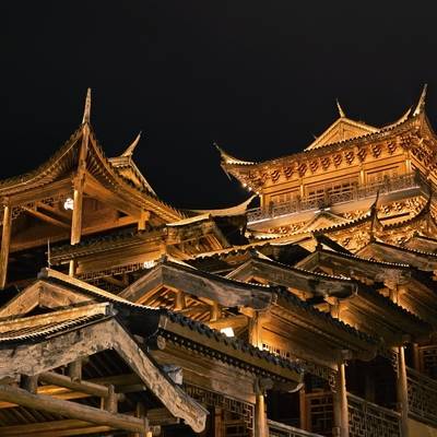 夜景模特