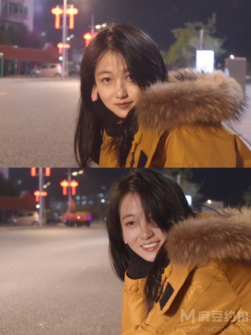 夜景模特